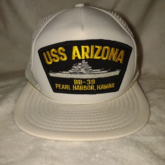 Uss Arizona Hat USS Arizona BB-39 Pearl Harbor Memorial Hat Adjustable O 1139514